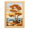 Картина янтарь "Морской пейзаж" 15х21 см.  микс