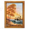 Картина янтарь "Морской пейзаж" 15х21 см.  микс