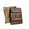 Икона на деревянном бруске с подвесом "Троеручница" 17/23/3 см в джутовом мешке