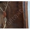 Икона на деревянном бруске с подвесом "Избавительница от бед" 17/23/3 см в джутовом мешке