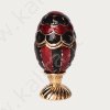 Ovetto-cofanetto "Faberge" 4 cm nr.411 nero-rosso