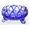 Vaso per caramelle in tre piedi "Loto" "Caezar crystal bohemiae" (bianco-blu)