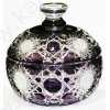 Vaso per caramelle con coperchio "Caezar crystal bohemiae" (colore viola-bianco-opaco)