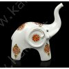 Souvenir ceramica "Elefantino" con decorazioni 14 x 11,5 x 6 cm