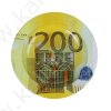 Posacenere rotondo "Valuta. 200 euro" 2*13 cm metallo