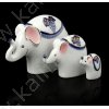 Souvenir ceramica "Elefanti" set 3 pz, 11,5 x 14,5 x 8 cm