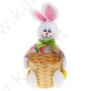 Pupazzo decorativo "Coniglio con cestino" 14x14x27cm