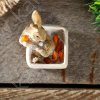 Сувенир  миниатюра "Зайка в корзине с морковкой" 7х5,5х5,5 см