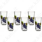 Set bicchieri 6 pz 250 ml "Uva"
