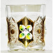 Bicchiere per cognac "Caezar crystal bohemiae" (fiori in doratura e rilievo) (1 pz.)