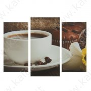 Картина модульная на подрамнике "Кофе" 2шт-25,5*50,5см, 30,5*60см, 60х100 см