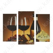 Quadro "Calice di vino" 2 pz 25,5*50,5 cm, 30,5*60 cm, 60 x 100 cm