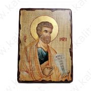 Икона на деревянном бруске с подвесом "СВ. Петр" 30/41/5 см