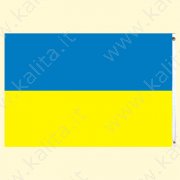 Bandiera "Ukraina" , 90x150 cm, con due occhielli (anelli)