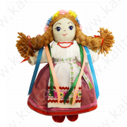 Кукла "Украинка" (лён) 22 см.