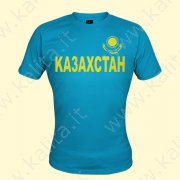 Футболка "Казахстан", бирюзовая, 100%-хлопок размер L