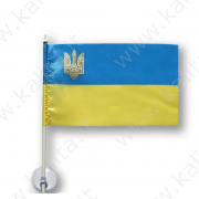 Вымпел-флажок "Украина"  на присоске на авто (П3Г) габардин