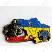 Магнит "мапа України" карта 7/4 см металл
