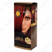 Tinta per capelli N°67 Rosso intenso "Color Time" con Pappa Reale e Vitamina C