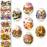 Декоративная пасхальная плёнка "Бабочки", 7 различных мотивов