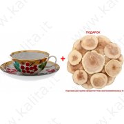 Чашка чайная с блюдцем 220 мл "Тюльпан" Калинка (фарфор) +ПОДАРОК