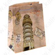 Sacchetto regalo 3D, "Torre di Pisa", plastica, 18*23*10  cm