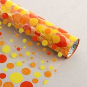 Pellicola "Fuochi d'artificio", giallo-arancio, 0,58 x 10 m