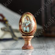 Яйцо сувенирное «Богоматерь Остробрамская», на подставке 3 см × 3 см × 6 см