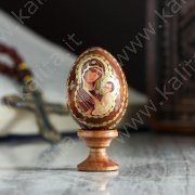 Яйцо сувенирное «Богоматерь Тихвинская», на подставке 3 см × 3 см × 6 см