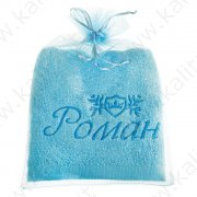 Asciugamano con scritta "Romano" 100% cotone 32*70 cm