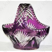 Vaso per caramelle con maniglia "Caezar crystal bohemiae" (bianco-violo)