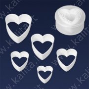 Набор формочек для печенья "Сердечко" (5 шт.), из высококачественного пластика