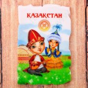 Магнит в форме фрески "Казахстан", 8*5 см