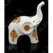 Souvenir "Baby elefantino" con decori 9,3 x 7,8 x 4 cm, ceramica