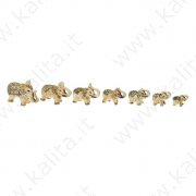 Сувенирный набор "Слоны" цветной с узором (7единиц)