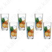 Set bicchieri 6 pz 250 ml "Ananas"