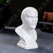Бюст Ленин средн. белый 10 см