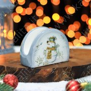 Салфетница "Рождественский снеговик" 9,5х4,5х7 см