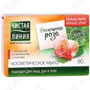 Мыло косметическое "Роскошная роза" "Чистая линия" 90 гр.