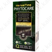 Краска для волос питательная без аммиака 4N Темно-коричневый "Herbal Time Phytocare"