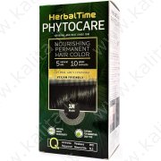 Краска для волос питательная без аммиака 1N Черный "Herbal Time Phytocare"