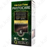 Краска для волос питательная без аммиака 5C Золотистый каштан "Herbal Time Phytocare"