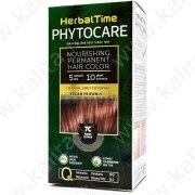Краска для волос питательная без аммиака 7C Тёплая медь "Herbal Time Phytocare"