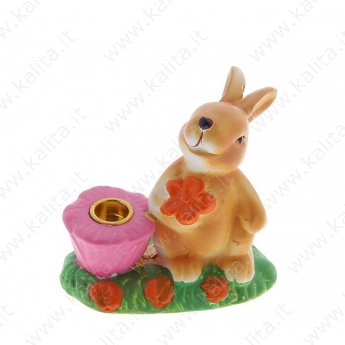 Souvenir ceramiche "Bunny" con il candelabro 4,6 x 8,5 x 8
