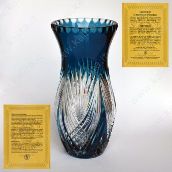 Vaso per fiori "Janette" "Bohemia" (opaco-azzurro-bianco)