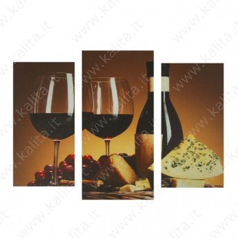 Quadro "Calice di vino" 2 pz 25,5*50,5 cm, 30,5*60 cm, 60 x 100 cm