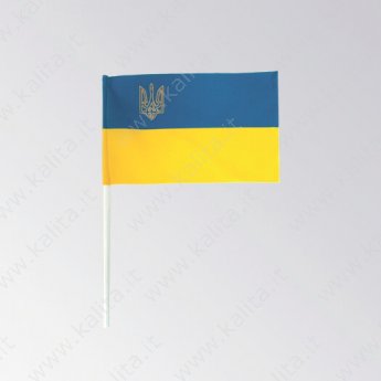 Флажок мал. "Украина" с гербом  (П1ат) атлас 15см/10см