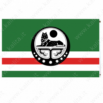 Флаг "Ичкерия" с гербом, 90 x 150 см, с 2 люверсами (кольцами)