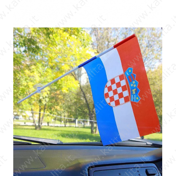 Флаг в машину "Хорватия" 14х23 см на присоске
