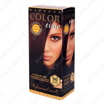 Tinta per capelli N° 50 Mogano Scuro "Color Time" con Pappa Reale e Vitamina C